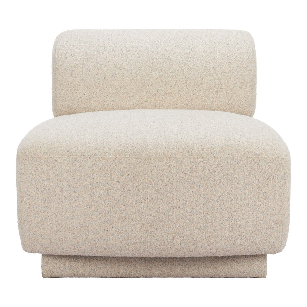34" Beige Upholstered Side Chair HomeRoots