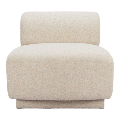 34" Beige Upholstered Side Chair HomeRoots