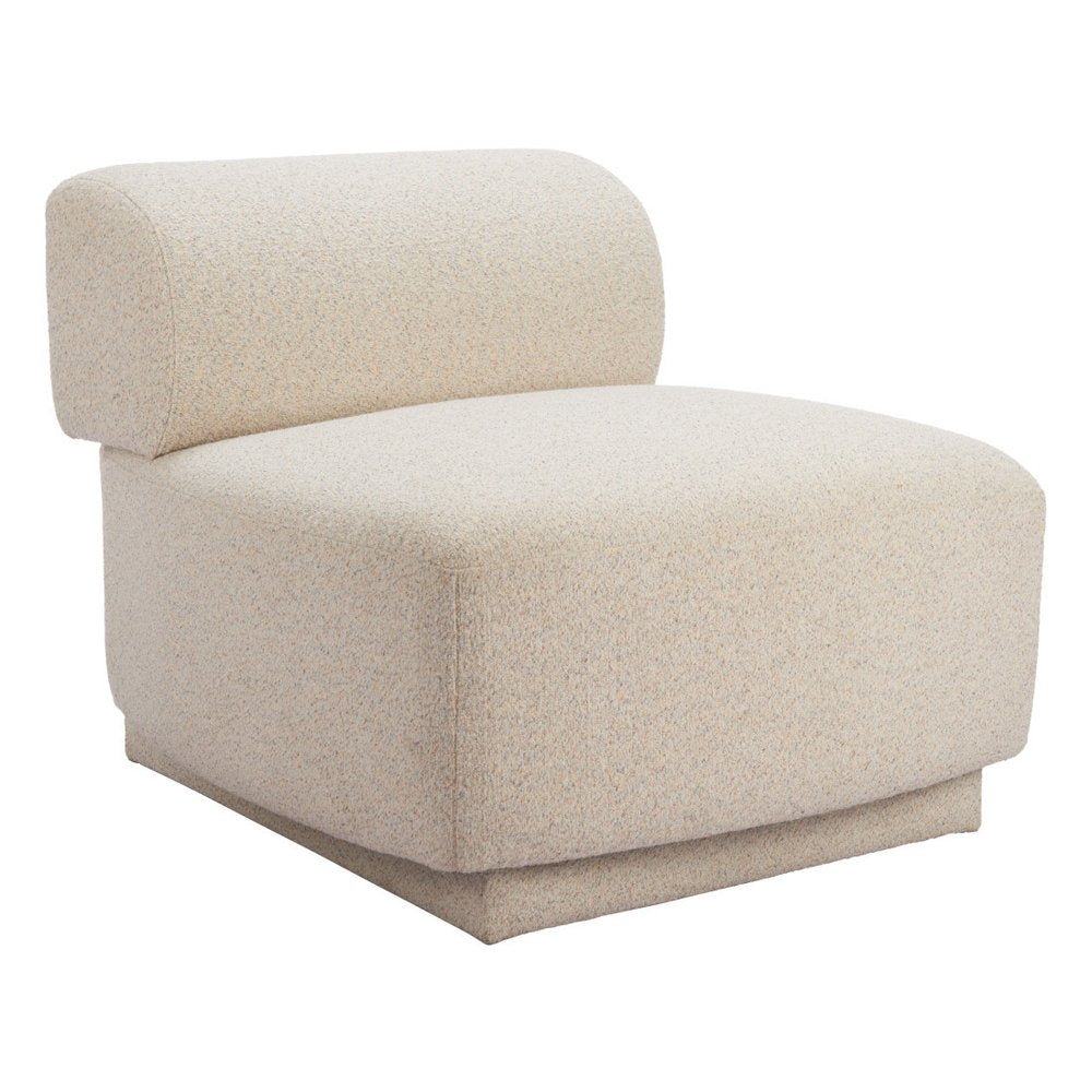 34" Beige Upholstered Side Chair HomeRoots