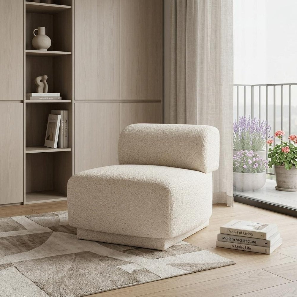 34" Beige Upholstered Side Chair HomeRoots