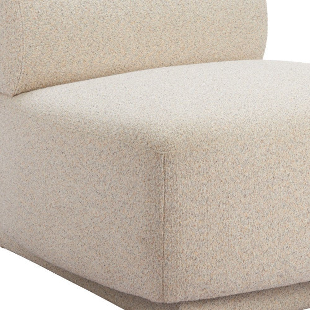 34" Beige Upholstered Side Chair HomeRoots