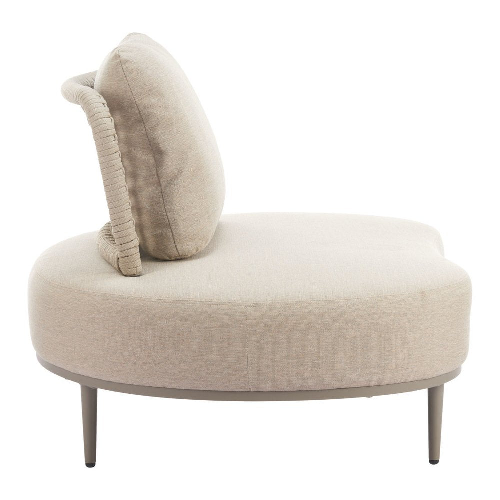 43" Beige Fabric Side Chair HomeRoots