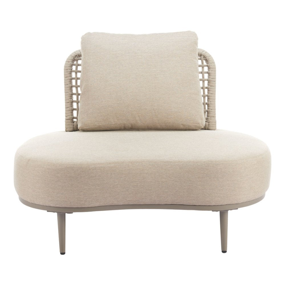 43" Beige Fabric Side Chair HomeRoots