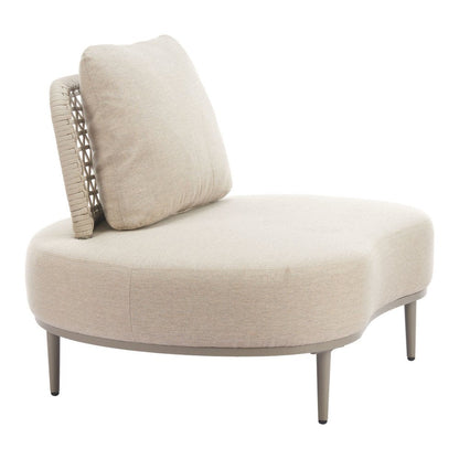 43" Beige Fabric Side Chair HomeRoots