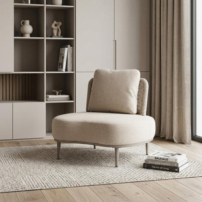 43" Beige Fabric Side Chair HomeRoots