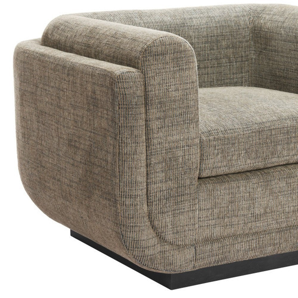 41" Green and Black Upholstered Arm Chair HomeRoots