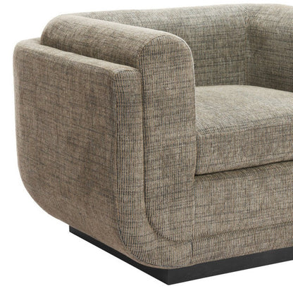 41" Green and Black Upholstered Arm Chair HomeRoots
