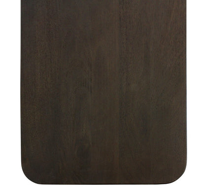 108" Dark Brown Distressed Solid Wood Sideboard Soft Close with Six Doors HomeRoots