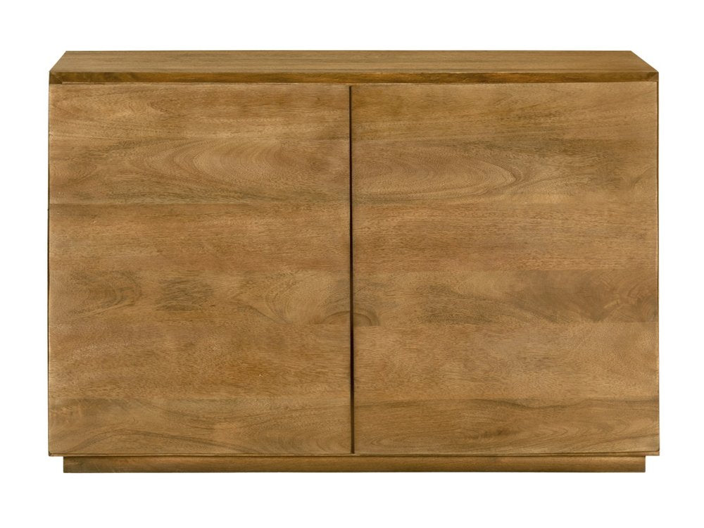 48" Tan Solid Wood Sideboard With Two Doors HomeRoots