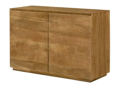 48" Tan Solid Wood Sideboard With Two Doors HomeRoots