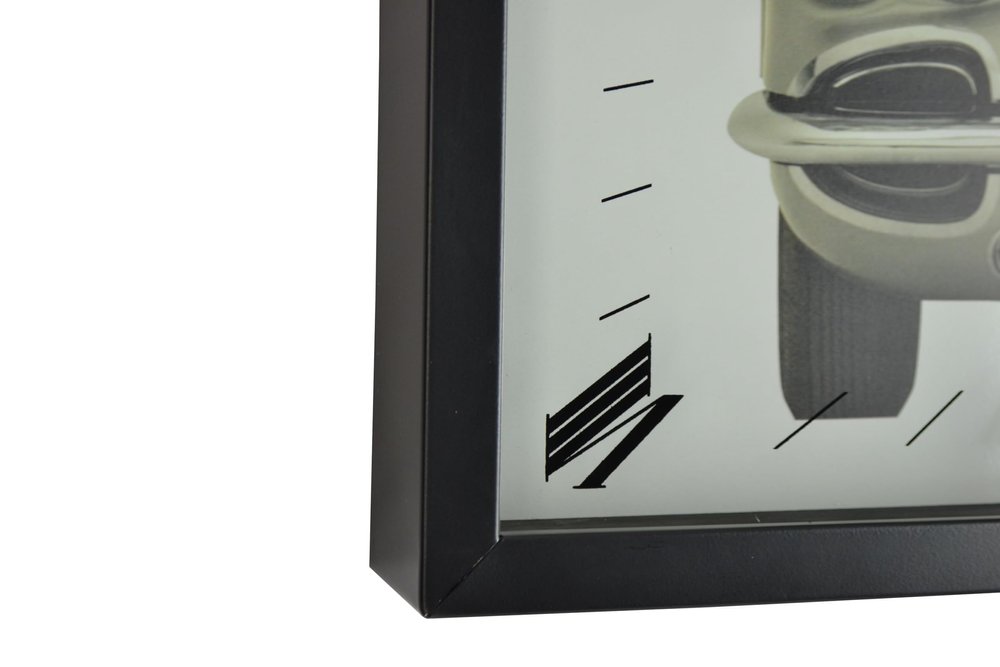 23" Black Silver And White Metal Silent Analog Exposed Gear Wall Clock HomeRoots