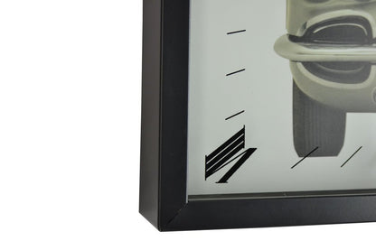 23" Black Silver And White Metal Silent Analog Exposed Gear Wall Clock HomeRoots