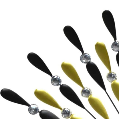 27" Gold And Black Metal Silent Analog Starburst Wall Clock HomeRoots