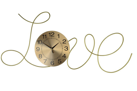 41" Gold Silent Analog Novelty Wall Clock HomeRoots