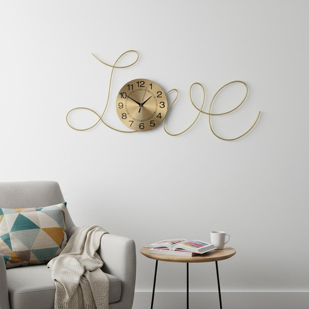 41" Gold Silent Analog Novelty Wall Clock — view 6