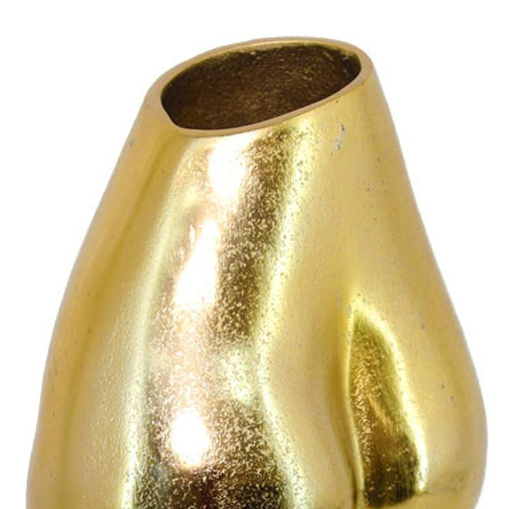 14" Gold Cast Aluminum Female Form Table Vase HomeRoots