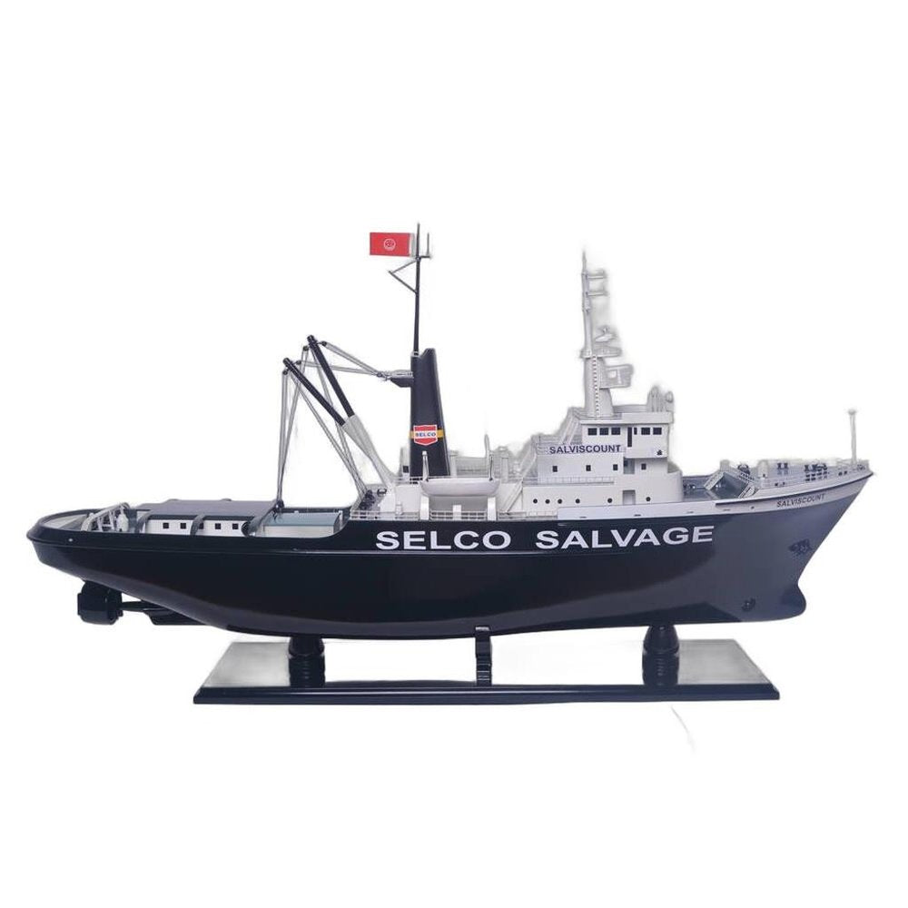 6" Unfinished Wood Hand Painted Model Boat HomeRoots
