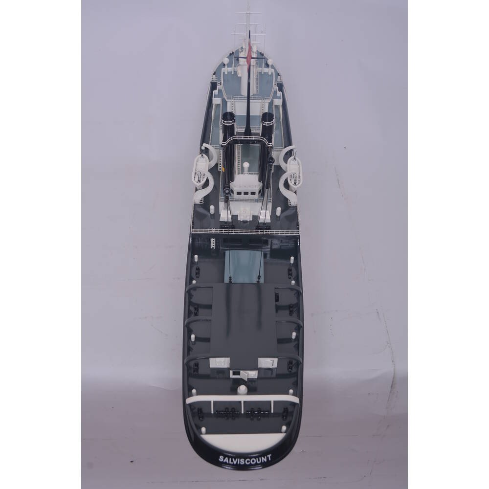 6" Unfinished Wood Hand Painted Model Boat HomeRoots