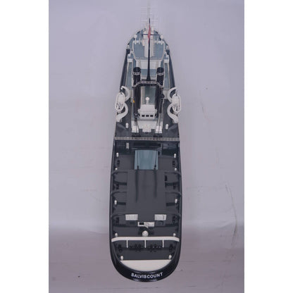 6" Unfinished Wood Hand Painted Model Boat HomeRoots