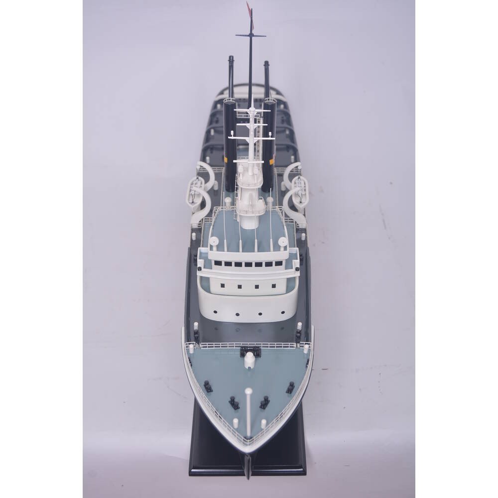 6" Unfinished Wood Hand Painted Model Boat HomeRoots