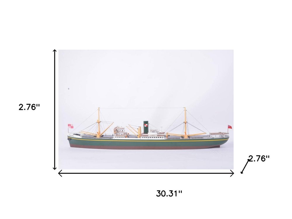 3" Unfinished Wood Hand Painted Model Boat HomeRoots
