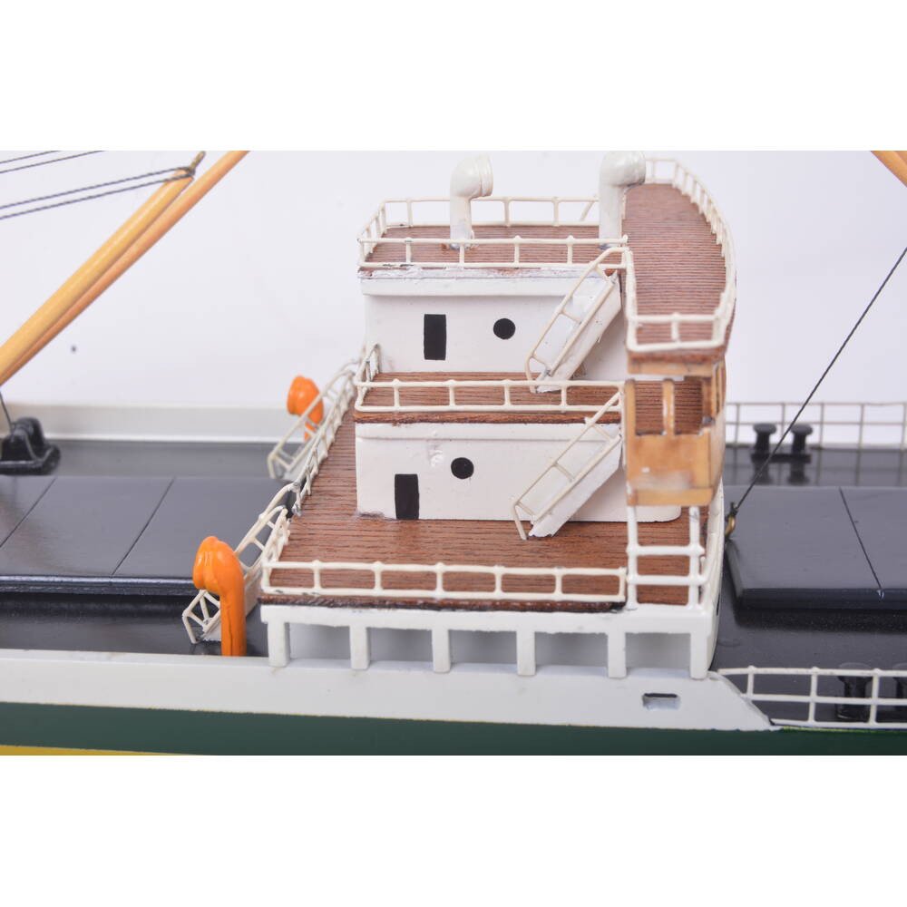 3" Unfinished Wood Hand Painted Model Boat HomeRoots