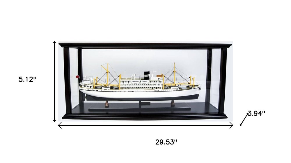 5" Unfinished Wood Hand Painted Model Boat HomeRoots