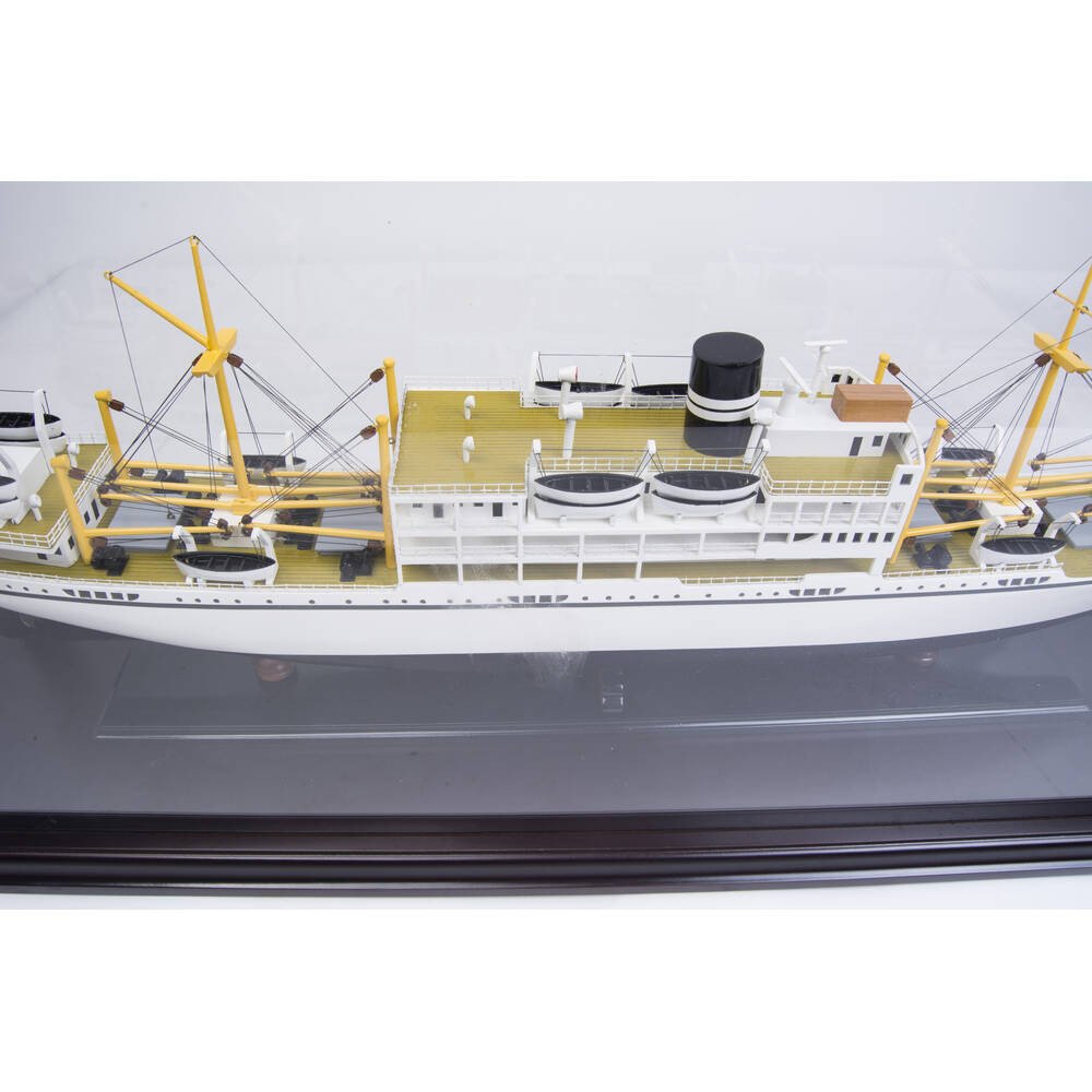 5" Unfinished Wood Hand Painted Model Boat HomeRoots