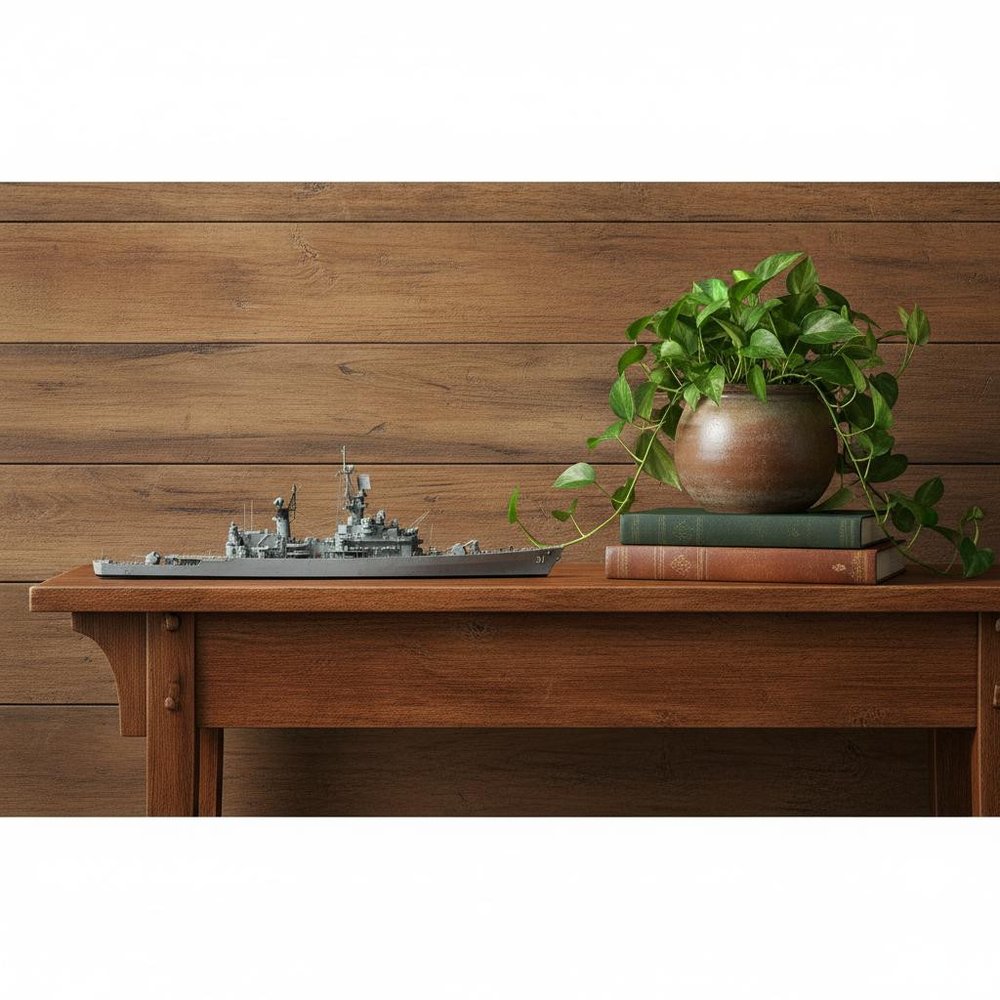 11" Unfinished Wood Hand Painted Model Boat HomeRoots