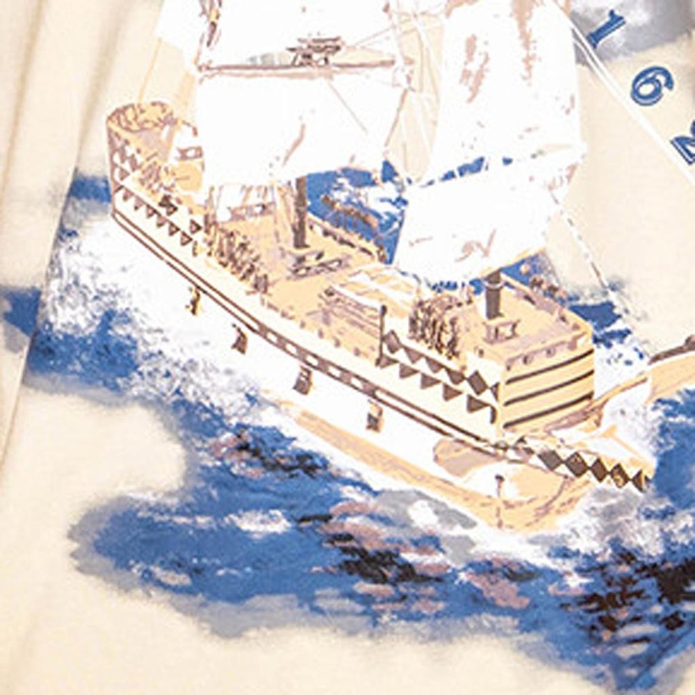 31" Unfinished Fabric Hand Painted Model Boat HomeRoots