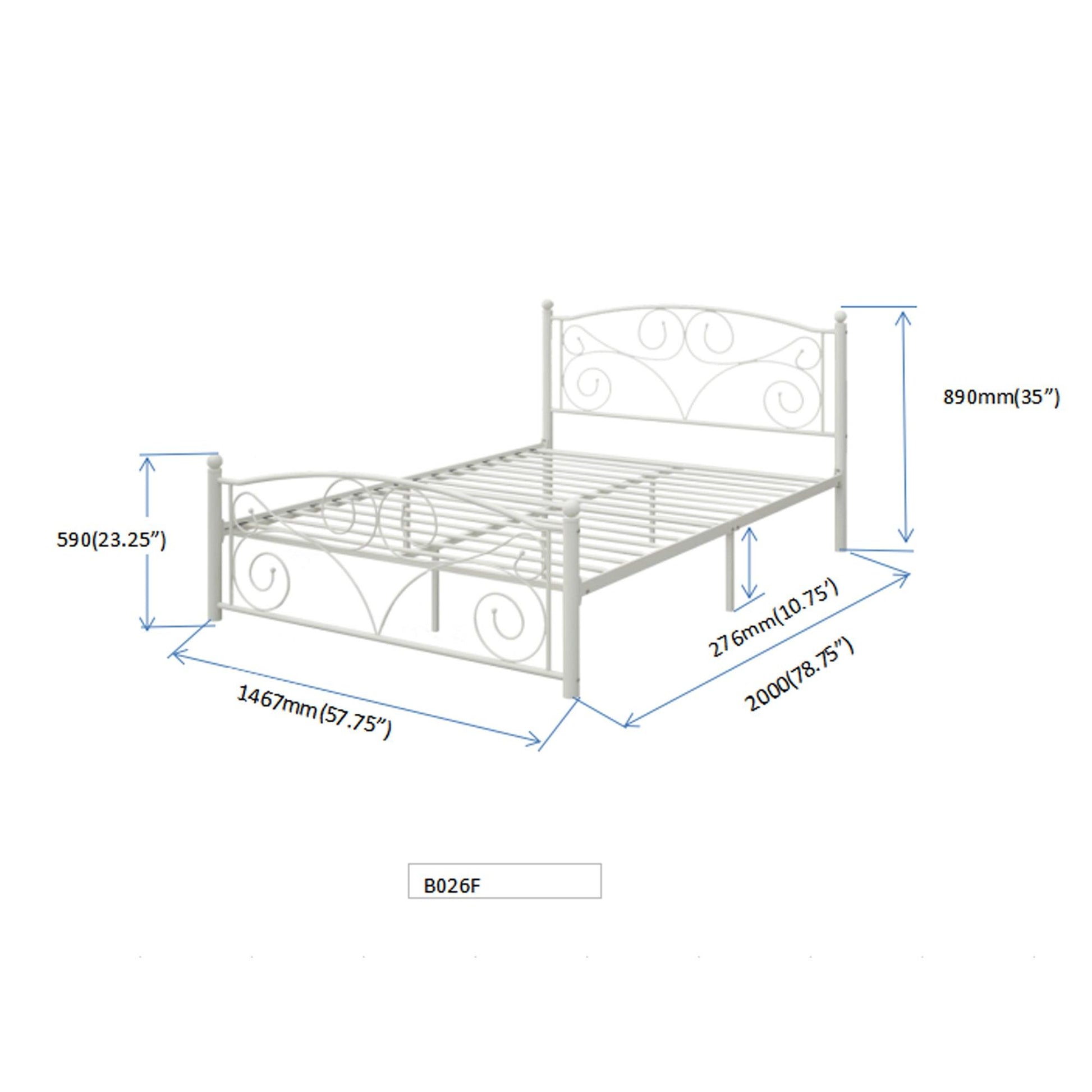 FULL METAL BED - FurniFindUSA