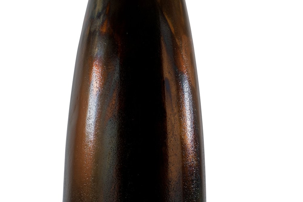 50" Burnished Brown Aluminum Floor Vase HomeRoots