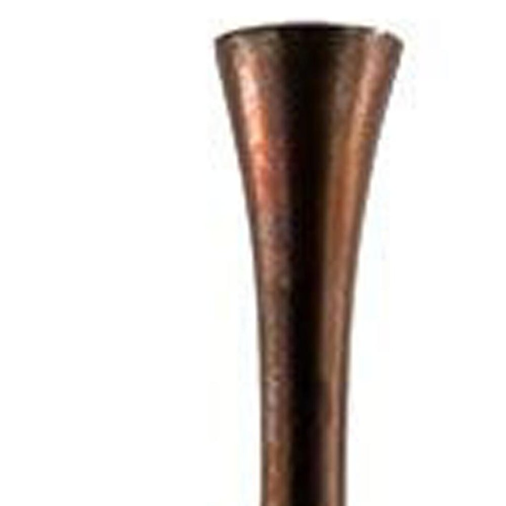 50" Burnished Brown Aluminum Floor Vase HomeRoots