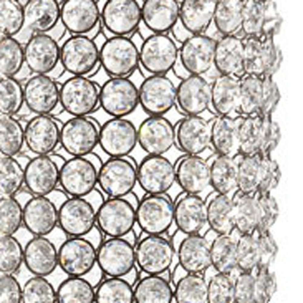 21" Clear And Silver Faux Crystal And Metal Table Vase HomeRoots