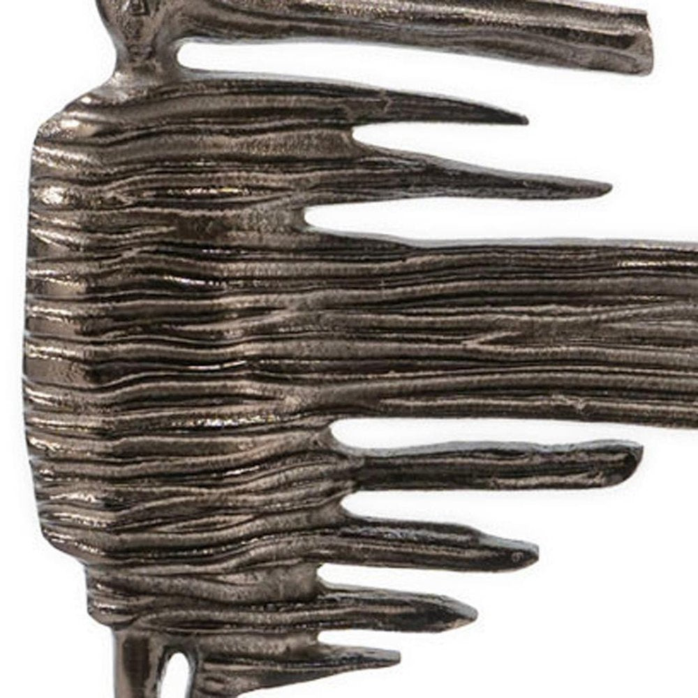 12" Bronze Aluminum Blown Away Woman Tabletop Sculpture HomeRoots