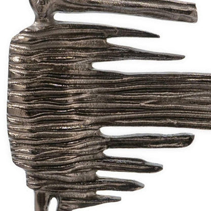 12" Bronze Aluminum Blown Away Woman Tabletop Sculpture HomeRoots