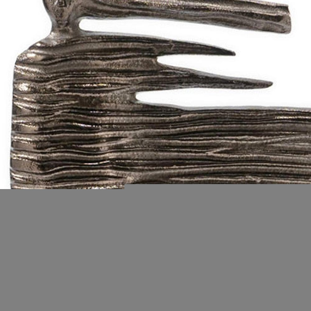 12" Bronze Aluminum Blown Away Woman Tabletop Sculpture HomeRoots