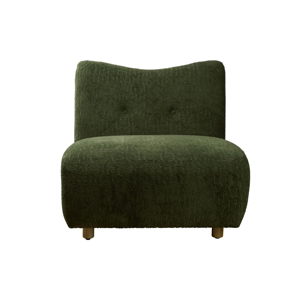 31" Green and Natural Fabric Side Chair HomeRoots