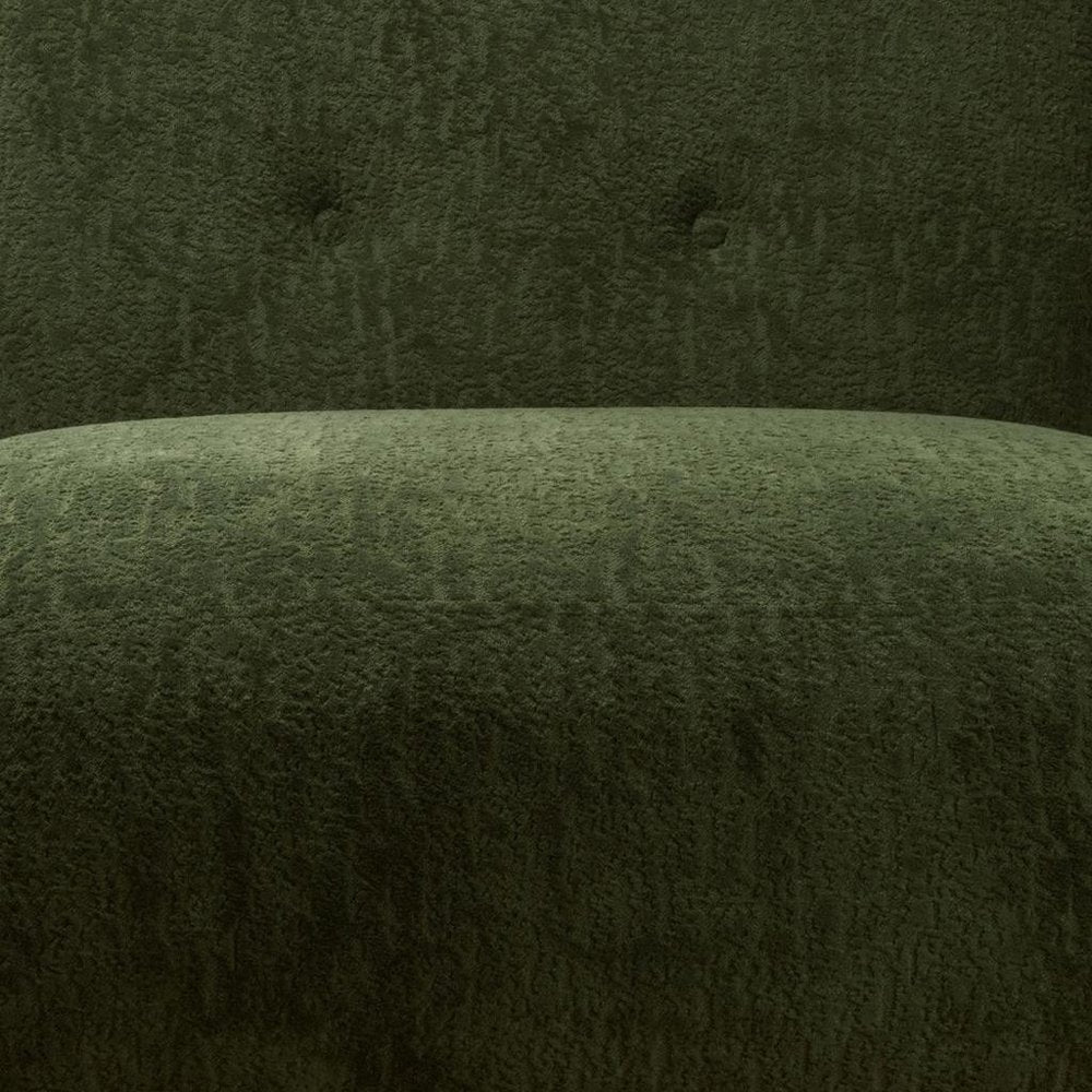 31" Green and Natural Fabric Side Chair HomeRoots