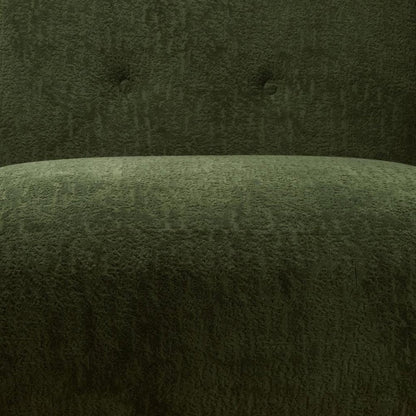 31" Green and Natural Fabric Side Chair HomeRoots