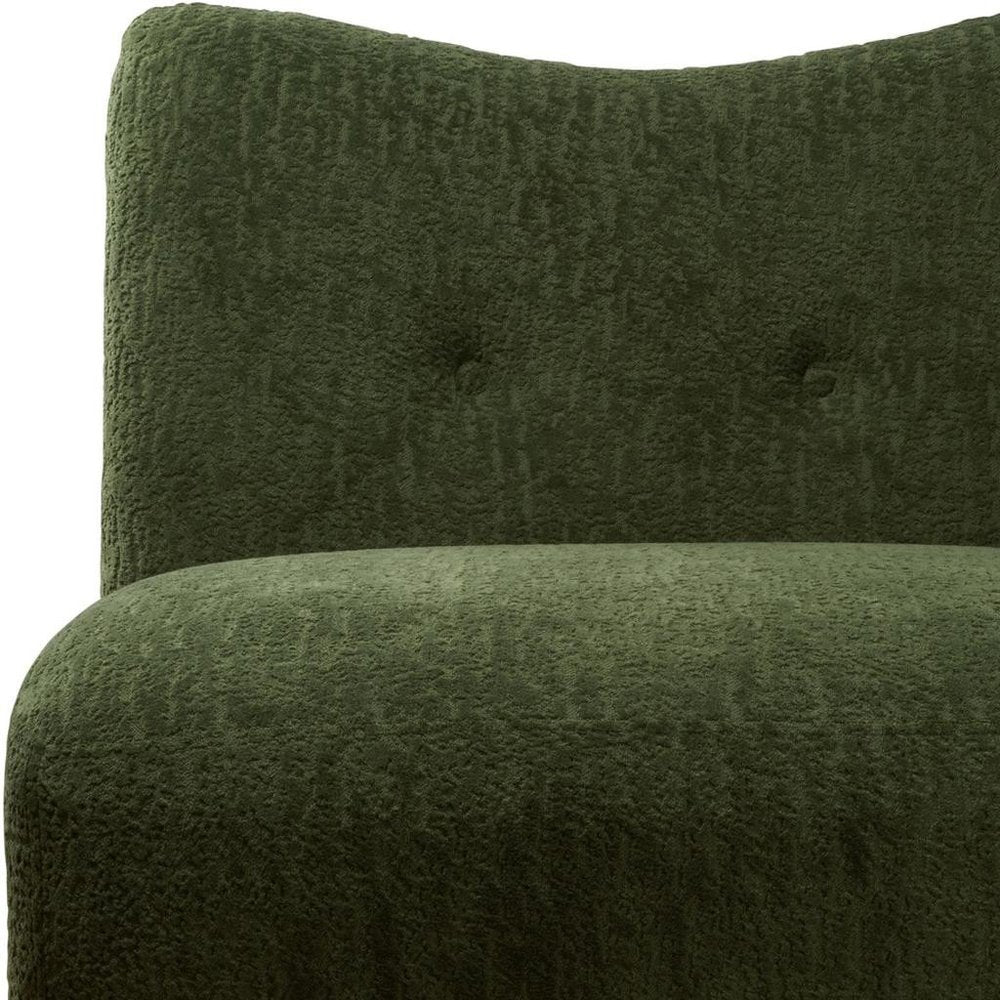 31" Green and Natural Fabric Side Chair HomeRoots