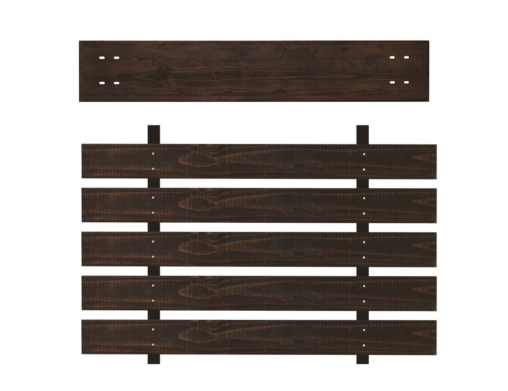 96" Distressed Solid Wood Entertainment Center — view 1