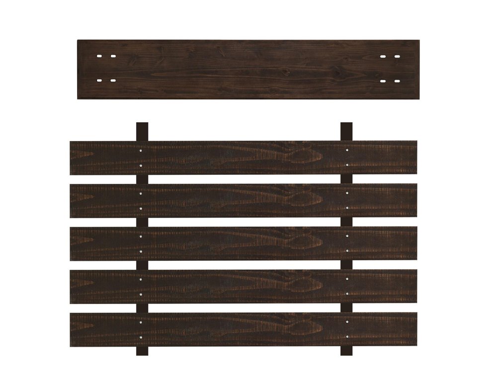 96" Distressed Solid Wood Entertainment Center — view 6