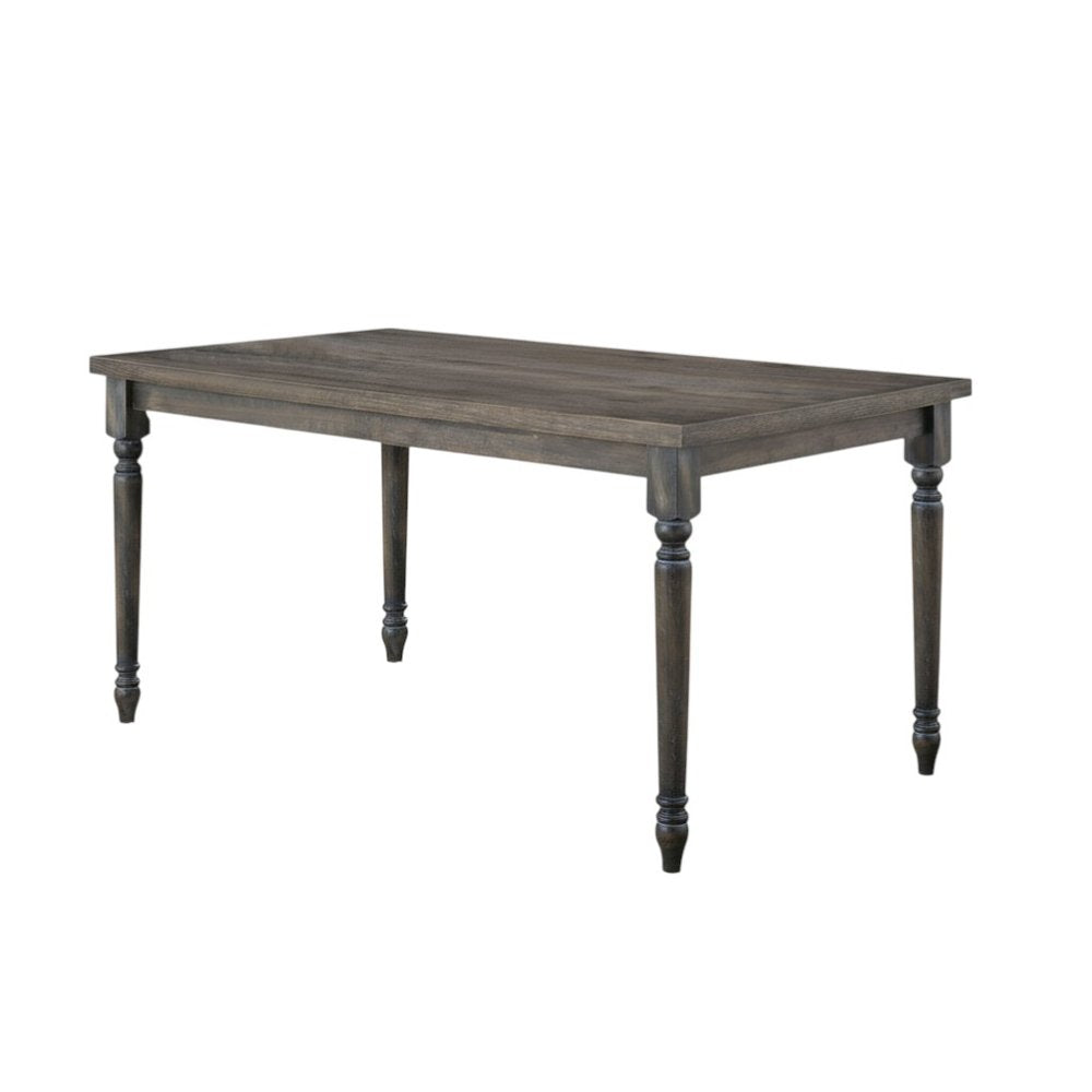 59" Gray Wood Dining Table — view 1