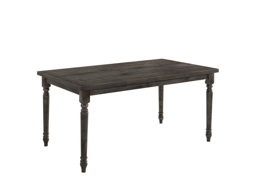 60" Gray Wood Dining Table — view 1