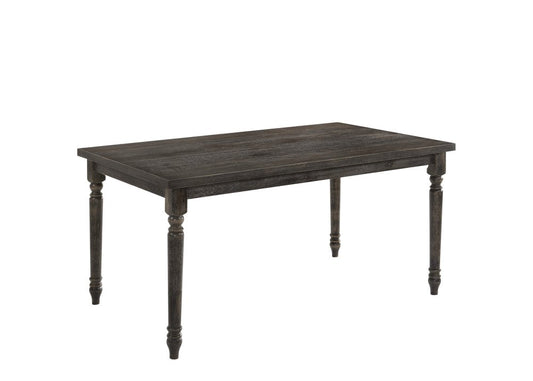 60" Gray Wood Dining Table