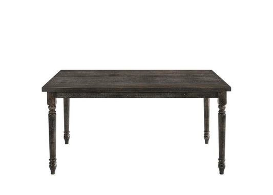 60" Gray Wood Dining Table