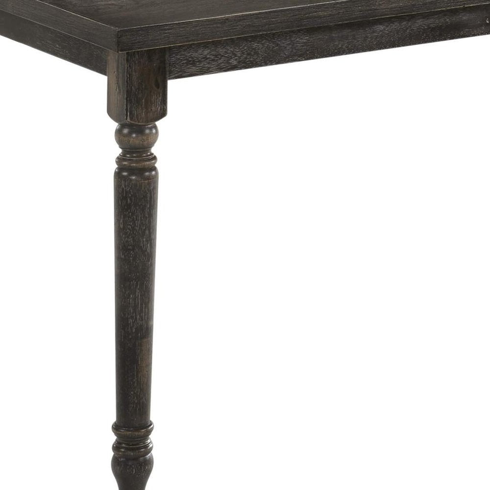 60" Gray Wood Dining Table — view 6