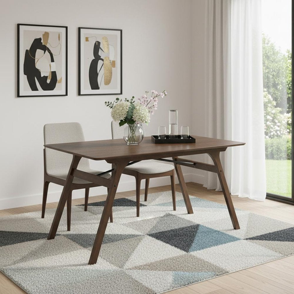 59" Walnut Wood Dining Table — view 7