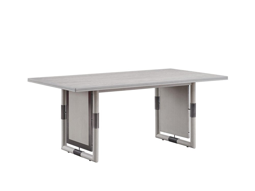 72" Natural Wood Double Pedestal Base Dining Table — view 1